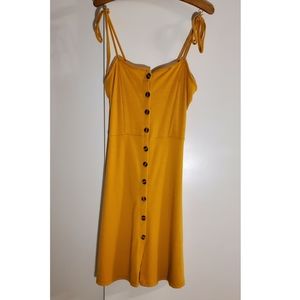 yellow camisole dress
